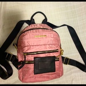 Very lightly Used ,Pink Stylish Steve Madden backpack!